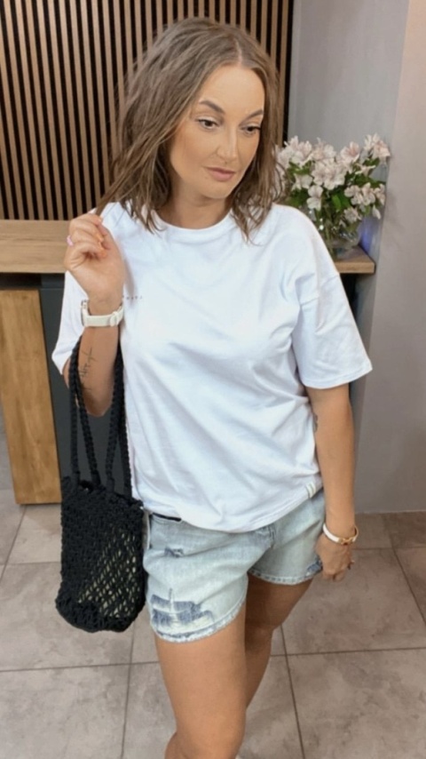 T-shirt Klasyczny Basic Lenoshka Biały T-shirt Klasyczny Basic Lenoshka Biały