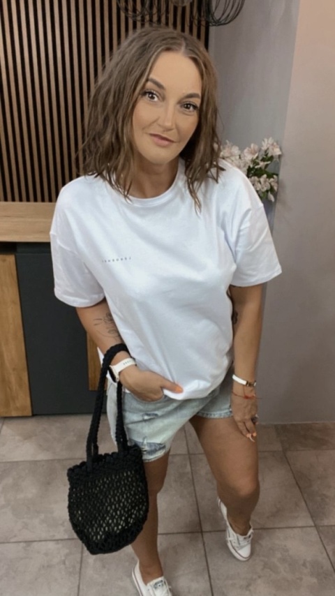 T-shirt Klasyczny Basic Lenoshka Biały T-shirt Klasyczny Basic Lenoshka Biały