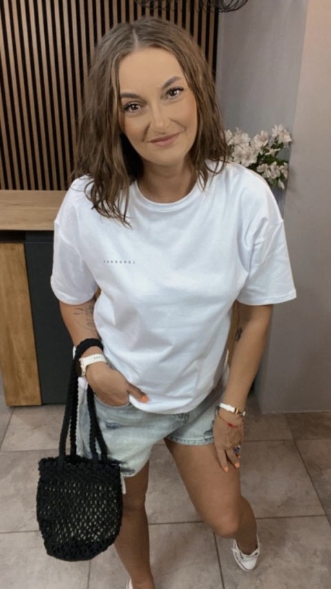 T-shirt Klasyczny Basic Lenoshka Biały T-shirt Klasyczny Basic Lenoshka Biały