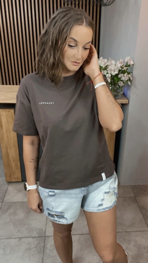T-shirt Klasyczny Basic Lenoshka Czekolada T-shirt Klasyczny Basic Lenoshka Czekolada