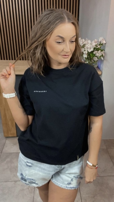 T-shirt Klasyczny Basic Lenoshka Czarny T-shirt Klasyczny Basic Lenoshka Czarny