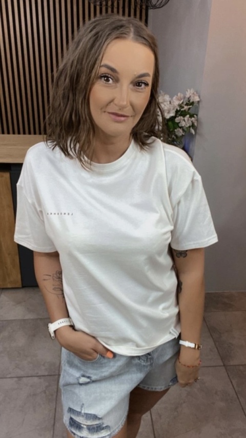 T-shirt Klasyczny Basic Lenoshka Kokos