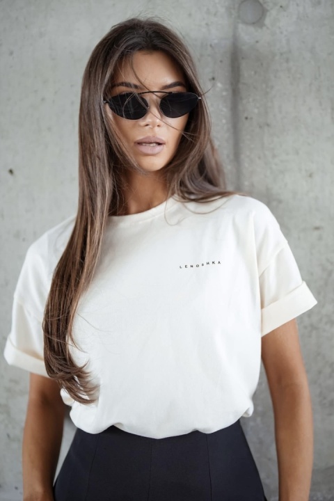 T-shirt Klasyczny Basic Lenoshka Biały T-shirt Klasyczny Basic Lenoshka Biały
