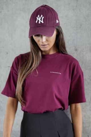 T-shirt Klasyczny Basic Lenoshka Bordowy