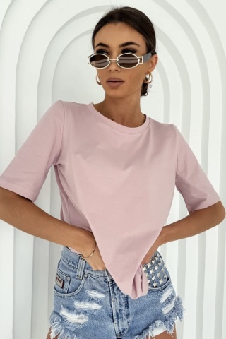 T-shirt Klasyczny Basic Lenoshka Morelowy