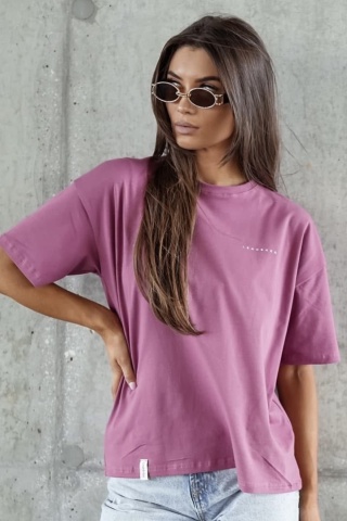 T-shirt Klasyczny Basic Lenoshka Jagodowy