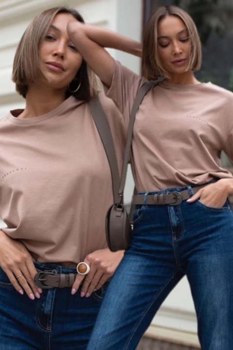 T-shirt basic LEMONADA Mocca