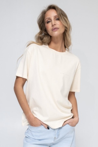 T-shirt basic LEMONADA Ecru