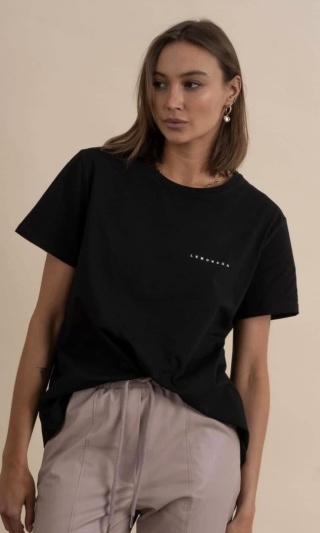 T-shirt basic LEMONADA Czarny