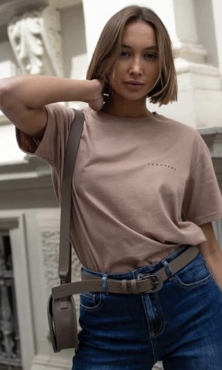 T-shirt basic LEMONADA Mocca