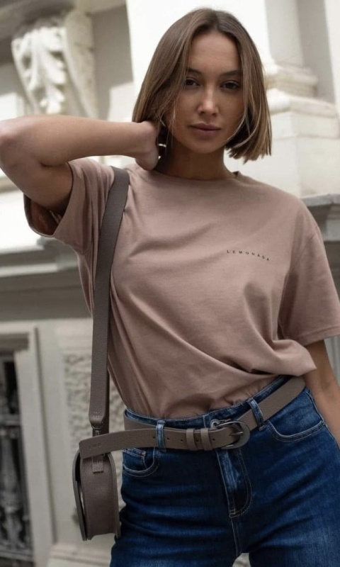 T-shirt basic LEMONADA Mocca T-shirt basic LEMONADA Mocca
