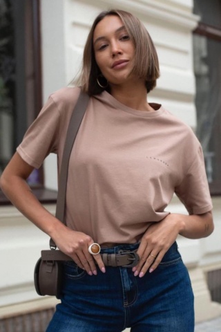 T-shirt basic LEMONADA Mocca