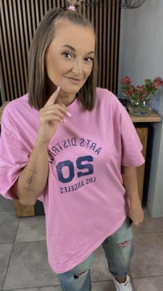 T-shirt damski “Arts District 20” Los Angeles Pink