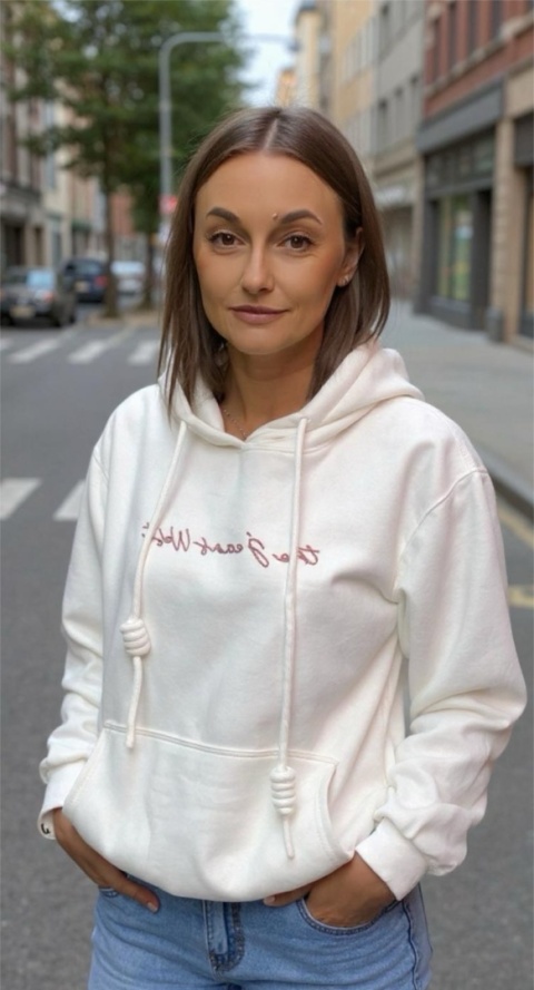 Bluza JOY z haftem ”the Jean West”–Biała