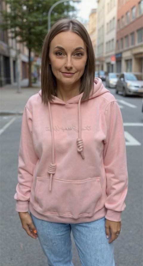 Bluza JOY z haftem ”the Jean West”–Różowa