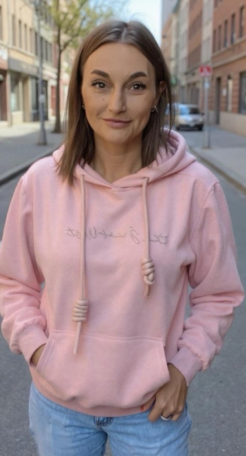 Bluza JOY z haftem ”the Jean West”–Różowa