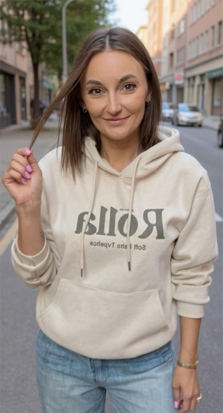 Bluza z kapturem ROLLA Beżowa