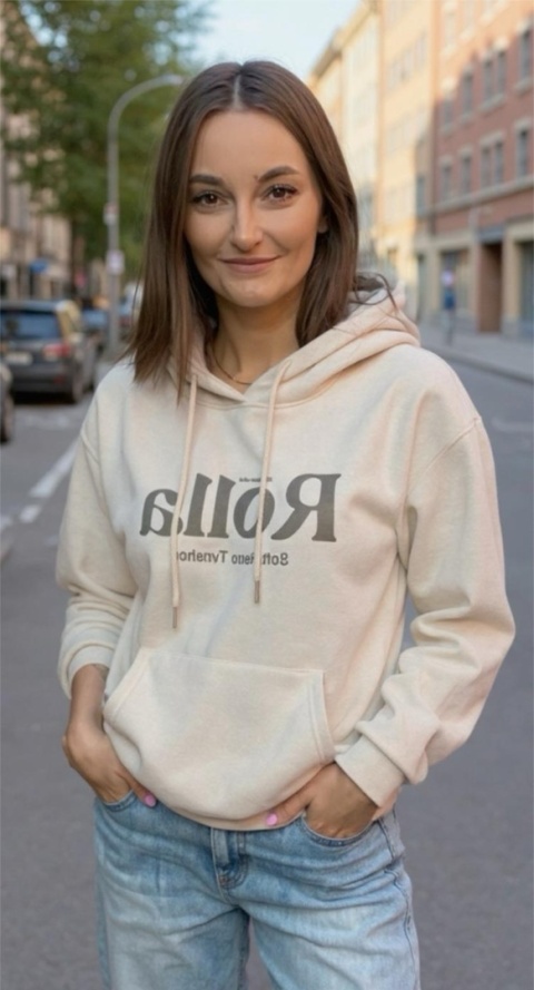 Bluza z kapturem ROLLA Beżowa