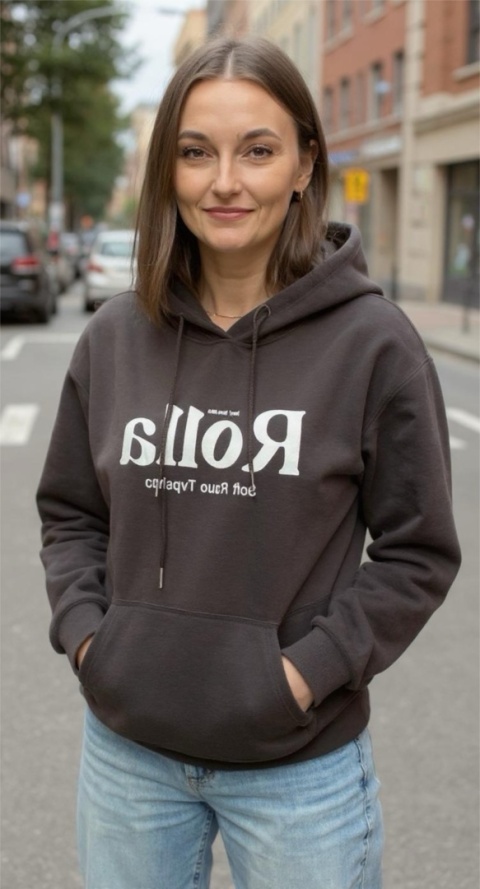 Bluza z kapturem ROLLA Czekolada