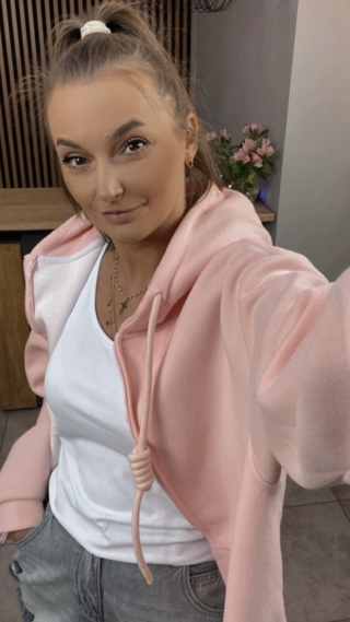 Bluza zapinana za zamek JOY Pastelowy Róż