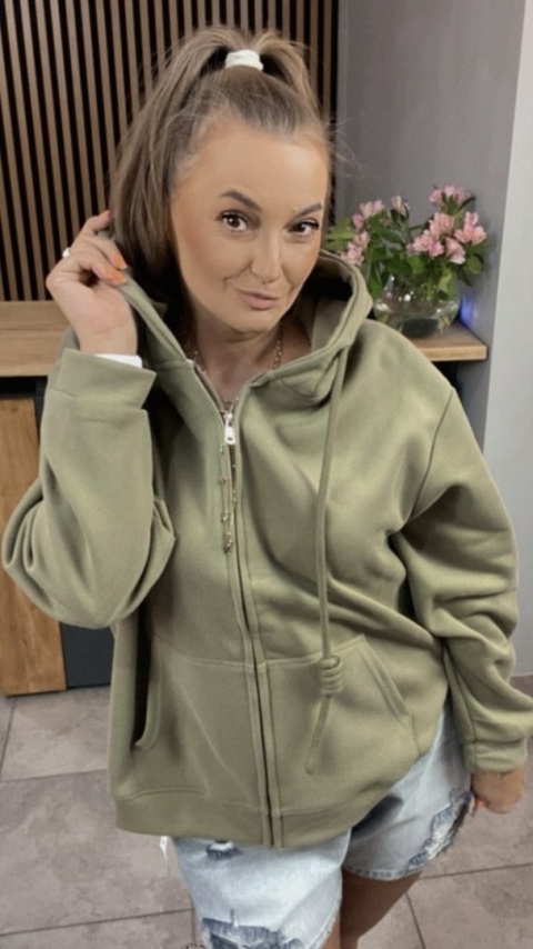 Bluza zapinana za zamek JOY Zielona