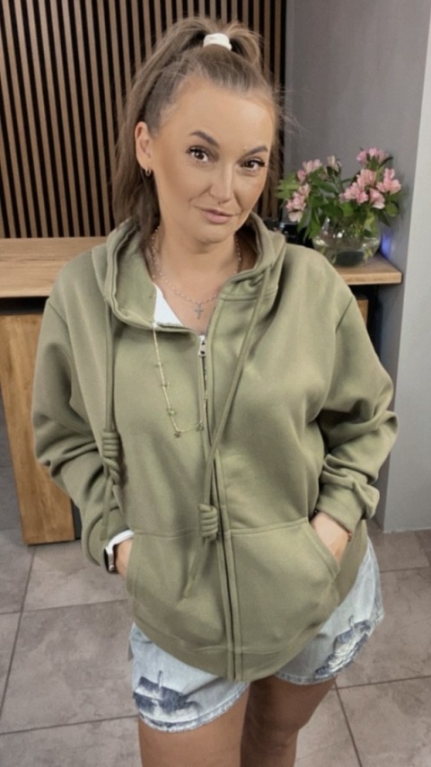Bluza zapinana za zamek JOY Zielona
