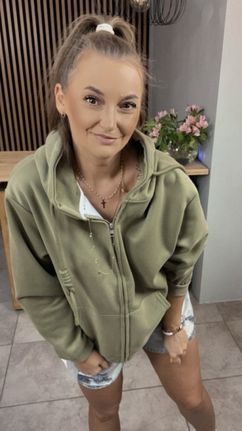 Bluza zapinana za zamek JOY Zielona
