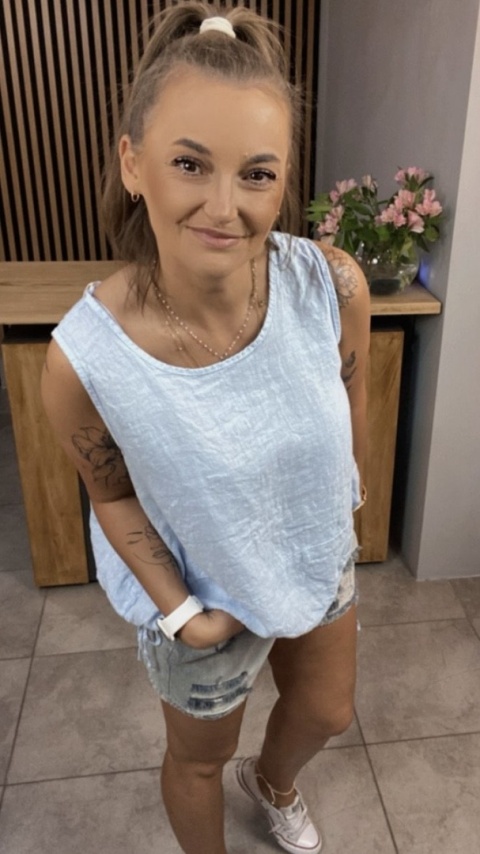 Bluzka Wiya 100% len – Blue