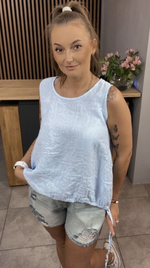 Bluzka Wiya 100% len – Blue