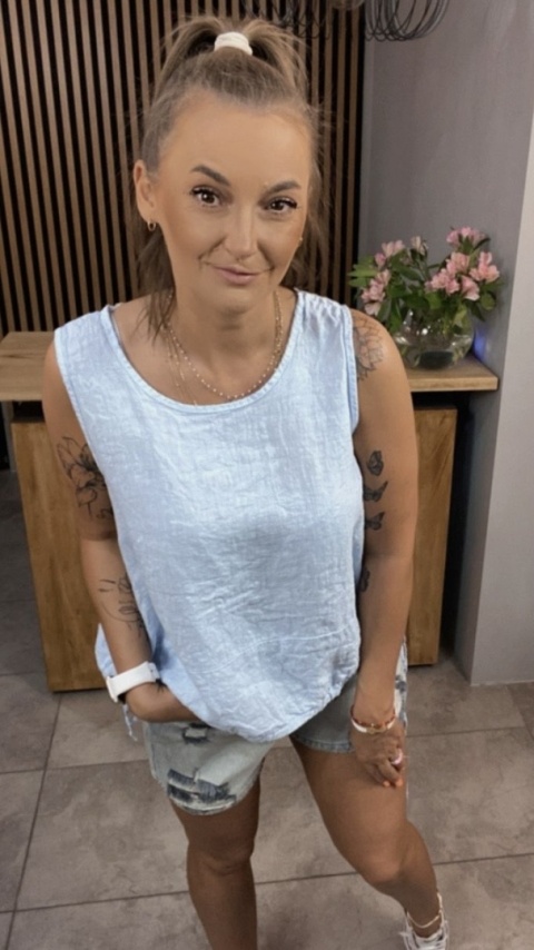 Bluzka Wiya 100% len – Blue
