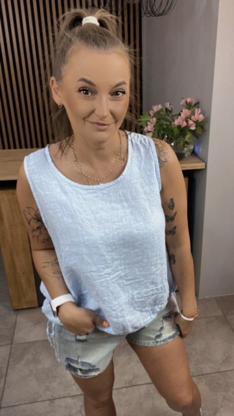 Bluzka Wiya 100% len – Blue