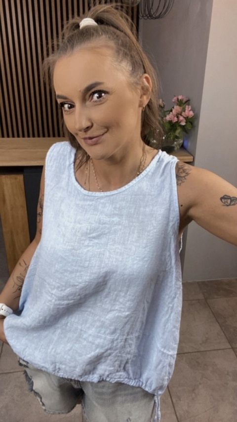 Bluzka Wiya 100% len – Blue