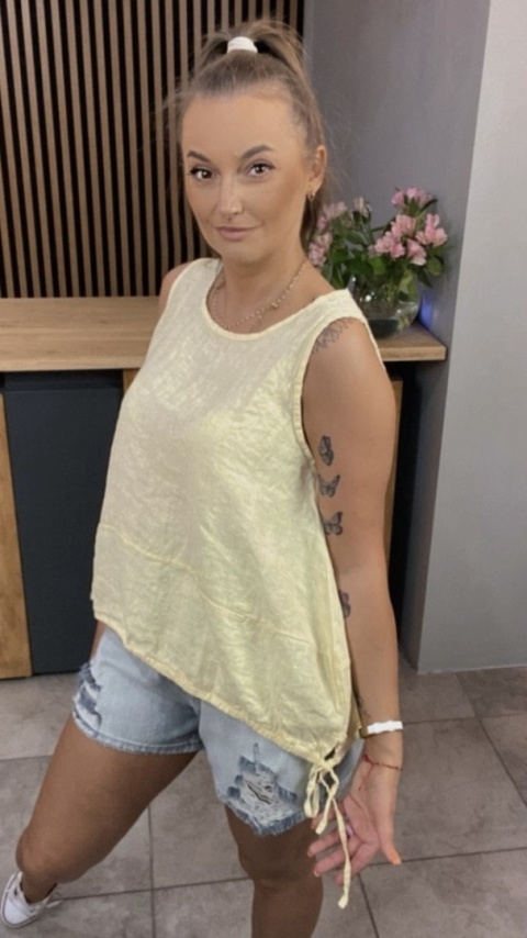 Bluzka Wiya 100% len – Żółta
