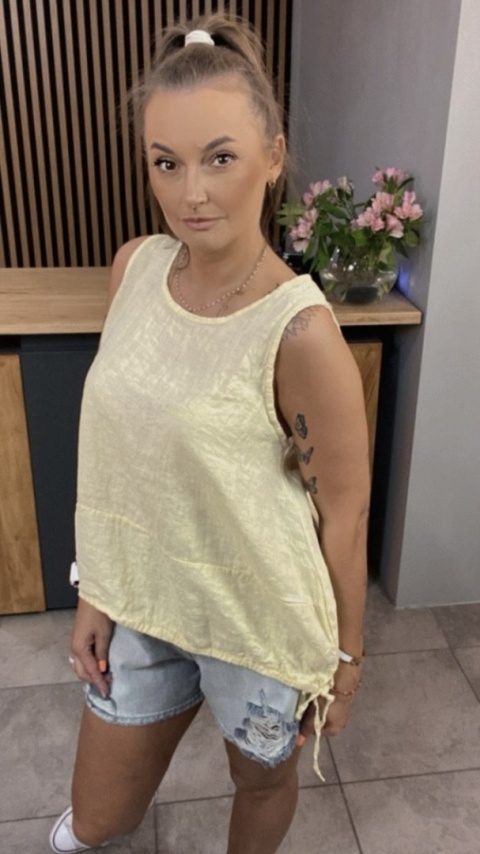 Bluzka Wiya 100% len – Żółta