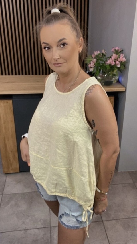 Bluzka Wiya 100% len – Żółta