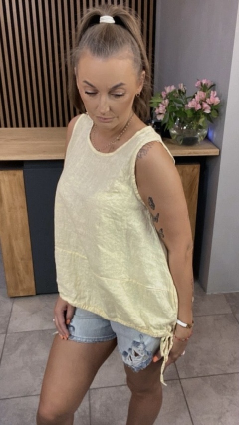 Bluzka Wiya 100% len – Żółta