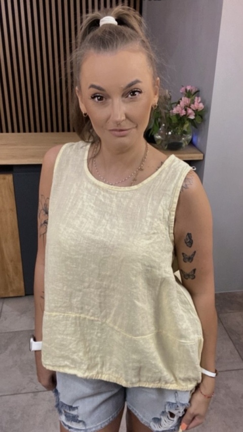 Bluzka Wiya 100% len – Żółta