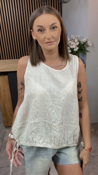 Bluzka Wiya 100% len – Beżowa