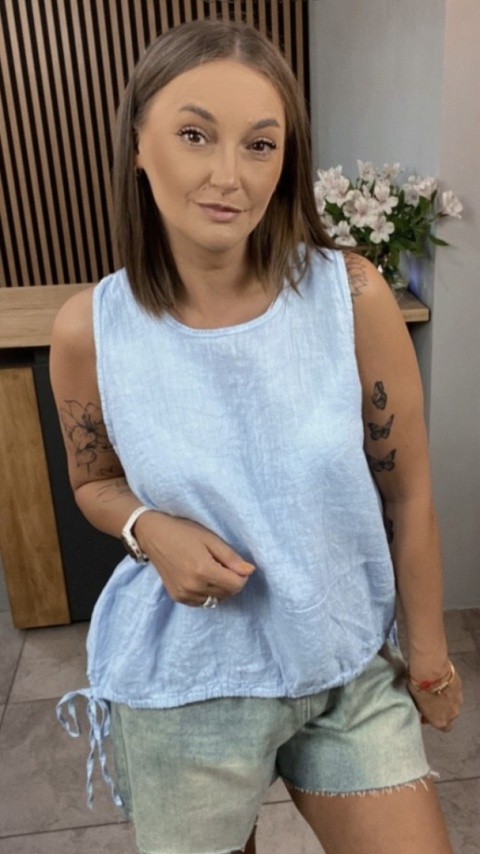 Bluzka Wiya 100% len – Blue