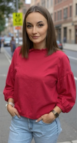 Bluzka bufka Wendykei - Czerwona