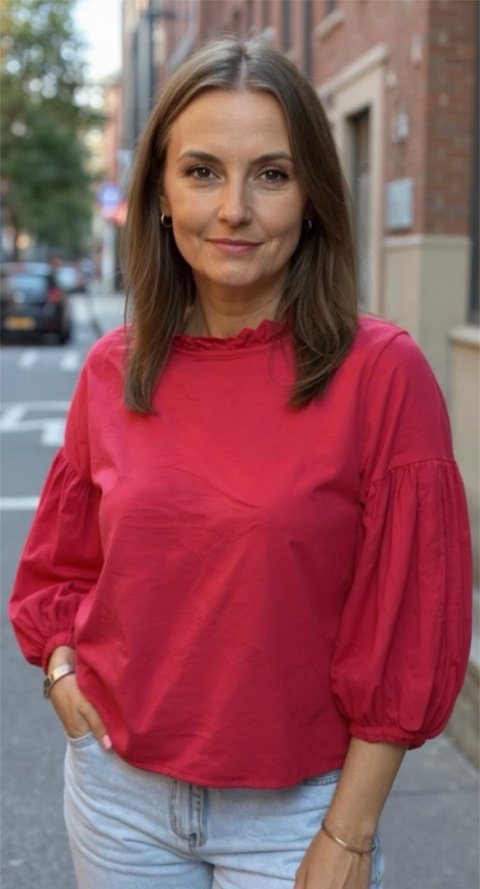 Bluzka bufka Wendykei - Czerwona