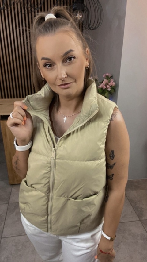 Kamizelka Naturalny Puch Musztarda Kamizelka Naturalny Puch Musztarda