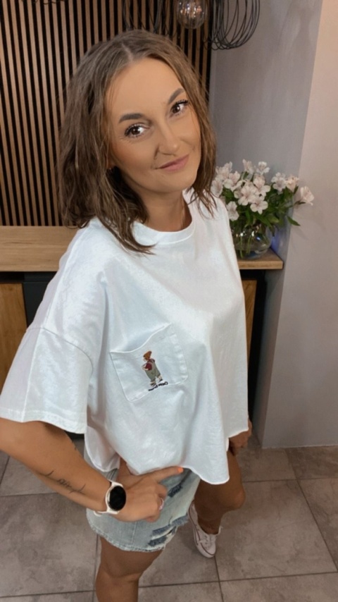 T-shirt bawełniany Feiwemokai Biały T-shirt bawełniany Feiwemokai Biały