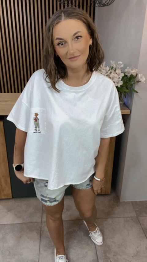 T-shirt bawełniany Feiwemokai Biały T-shirt bawełniany Feiwemokai Biały