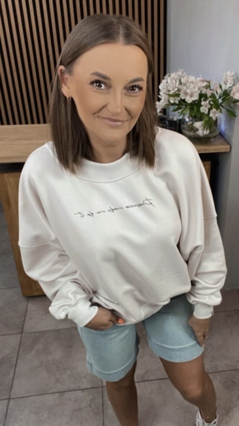 Bluza NOODA “Prosecco made me do it” Ecru