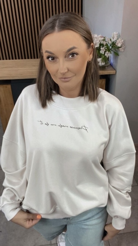 Bluza NOODA “Prosecco made me do it” Ecru