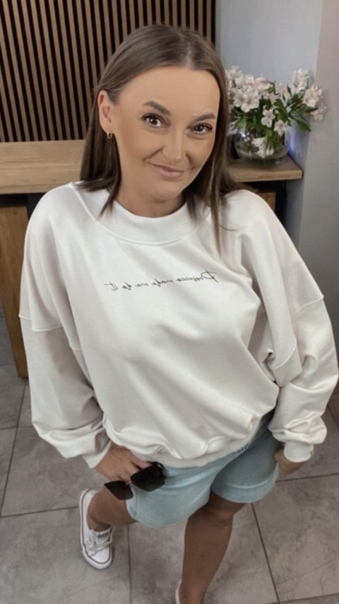 Bluza NOODA “Prosecco made me do it” Ecru
