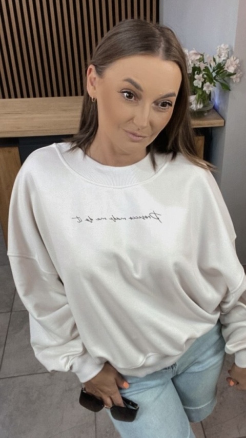Bluza NOODA “Prosecco made me do it” Ecru