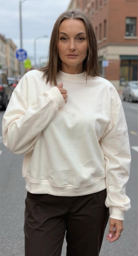 Bluza Basic Lenoshka Krem Bluza Basic Lenoshka Krem