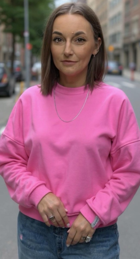 Bluza Basic Lenoshka Dark Pink